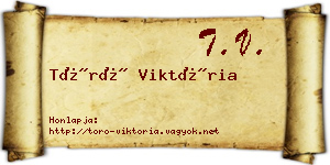 Törő Viktória névjegykártya